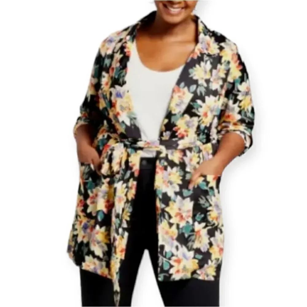Ava & viv floral print blazer size 1X